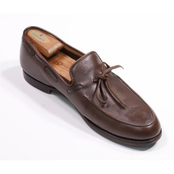 Peal & Co Brooks Brothers Brown Leather Tied Loafers Men's UK 10.5 US 11 - Picture 7 of 12